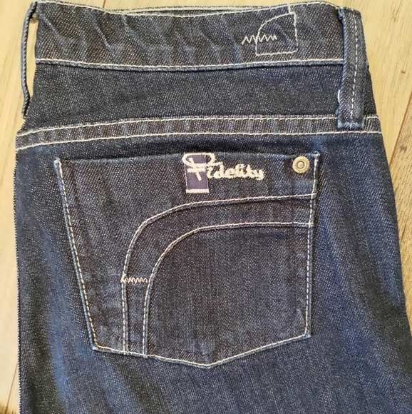 Fidelity Bella Donna Mid rise boot cut dark wash jeans - Picture 3 of 7